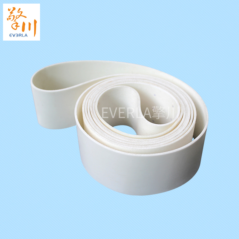 白色<a href='http://www.everla.com/shusongdai/shipin/' target='_blank'><u>食品输送带</u></a>硅胶输送带