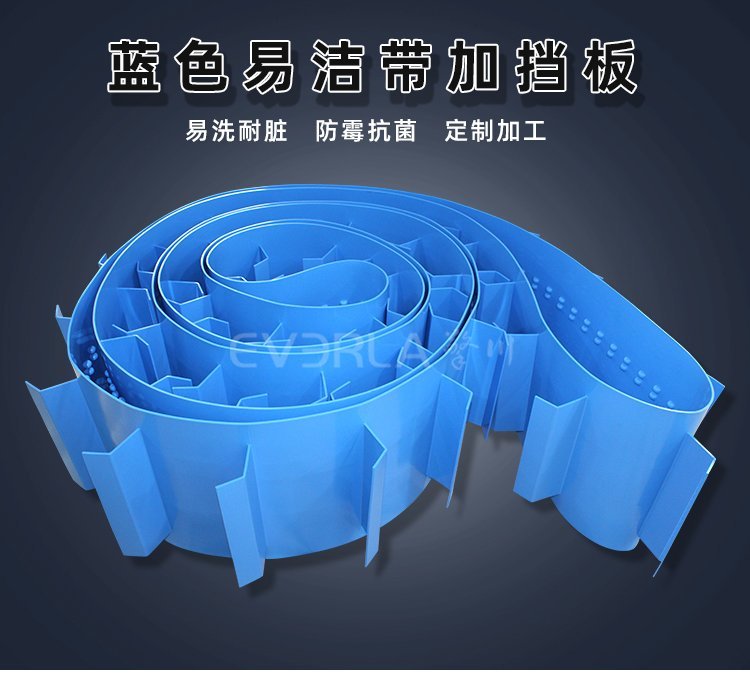蓝色易洁带加挡板的卓越性能