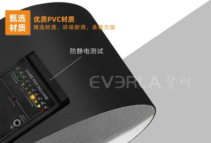 电子车间选输送带：黑色PVC防