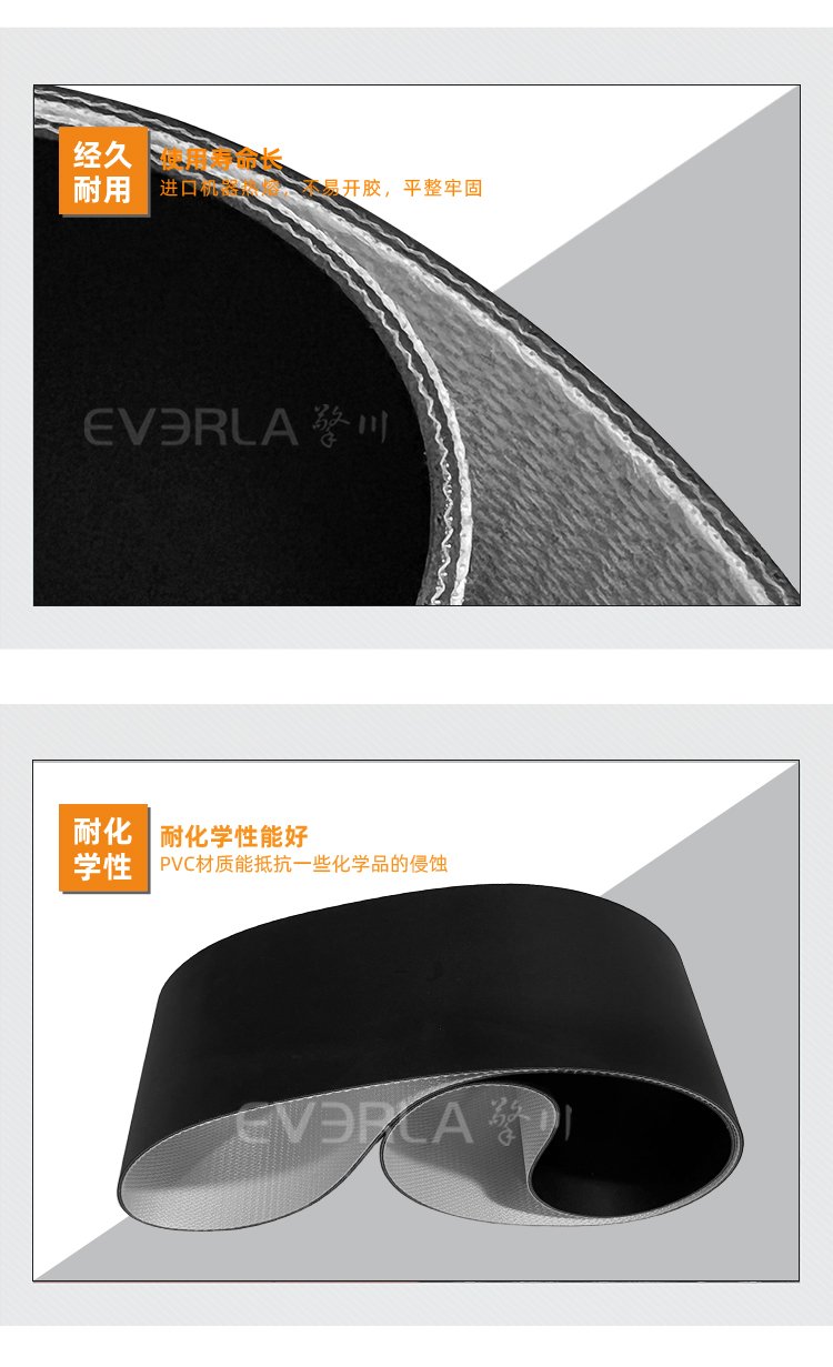 黑色哑光PVC输送带
