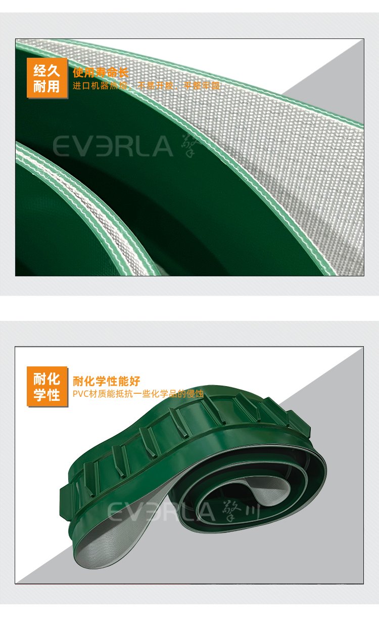 绿色PVC加挡板双导条